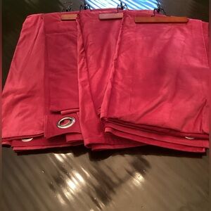 4 pink velvet Ikea drape panels